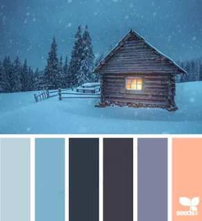 冬天系配色色卡色彩搭配