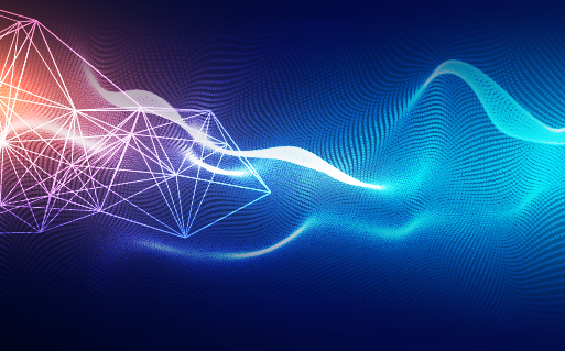 蓝色科技线条背景渐变封面