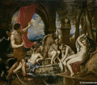 唯美裸体人物油画风景画