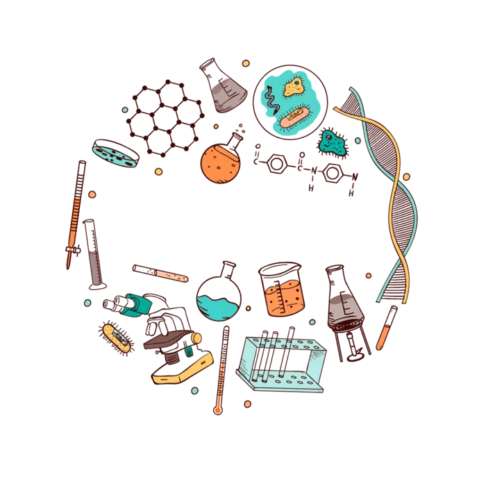 化学卡通素材工具蓝色少儿兴趣班素材素材