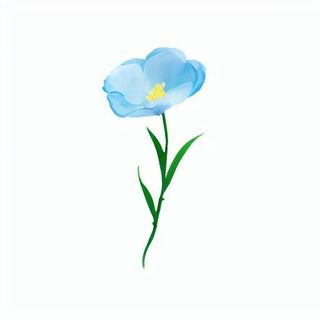 蓝色花免扣元素