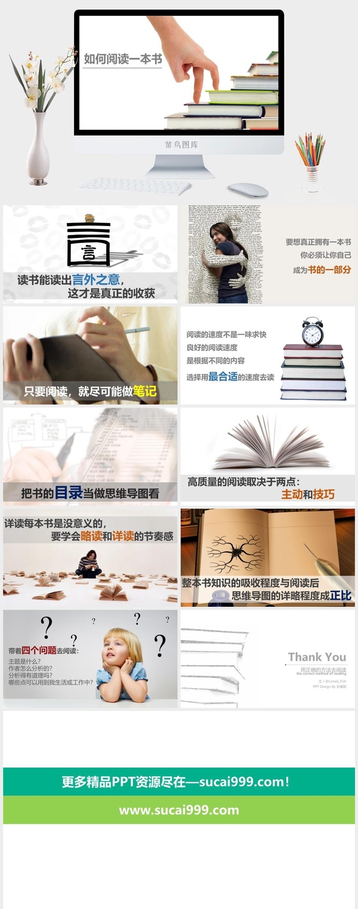 如何正确的阅读读书PPT模板