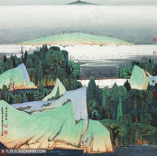 薛亮水墨画巍峨山脉风景画艺术挂画