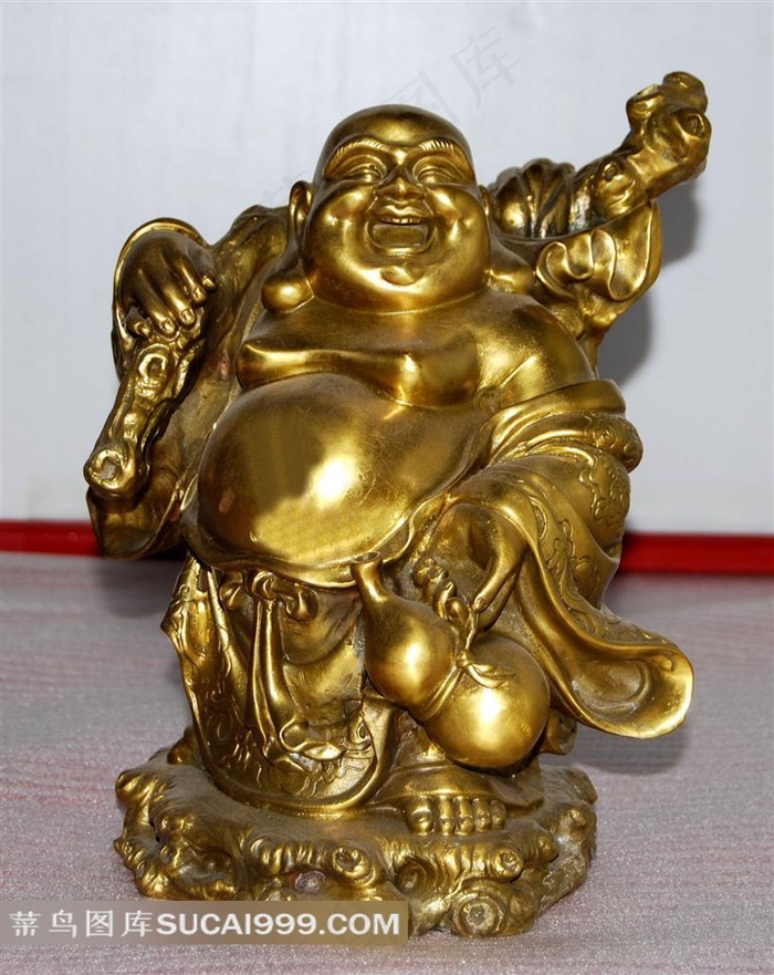 微笑的弥勒佛素材