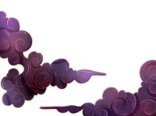 中国风国潮祥云插画手绘云彩图案海报云层装饰背景PSD设计素材