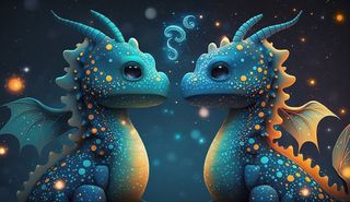 温馨、龙、眼睛、可爱、甜蜜