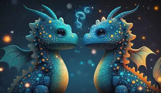 温馨、龙、眼睛、可爱、甜蜜