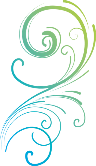 渐变透明图腾花藤装饰素材