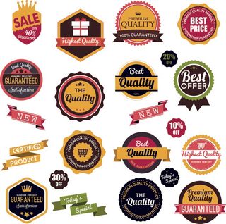 免抠促销标签矢量