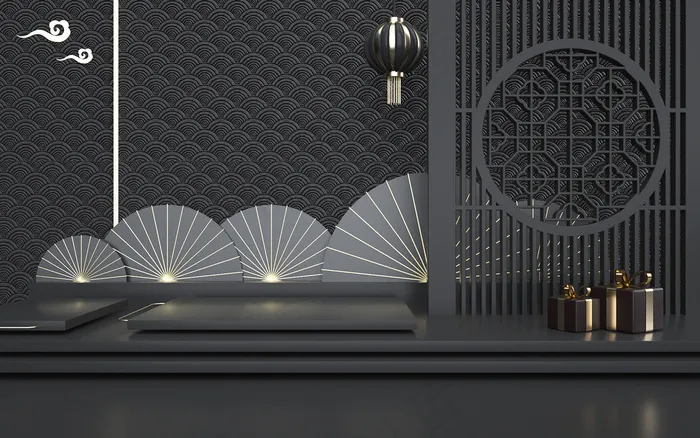 C4D电商场景模型渲染背景