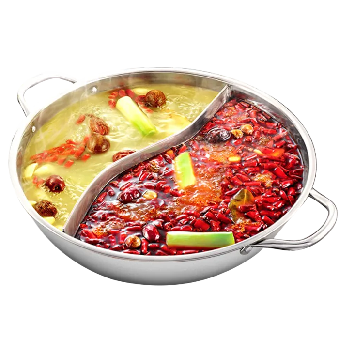 免抠鸳鸯锅，产品实物，煮锅，火锅