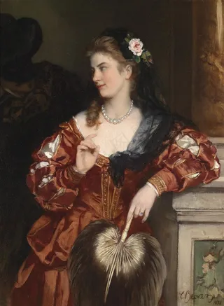 美女人物欧洲宫廷油画图片