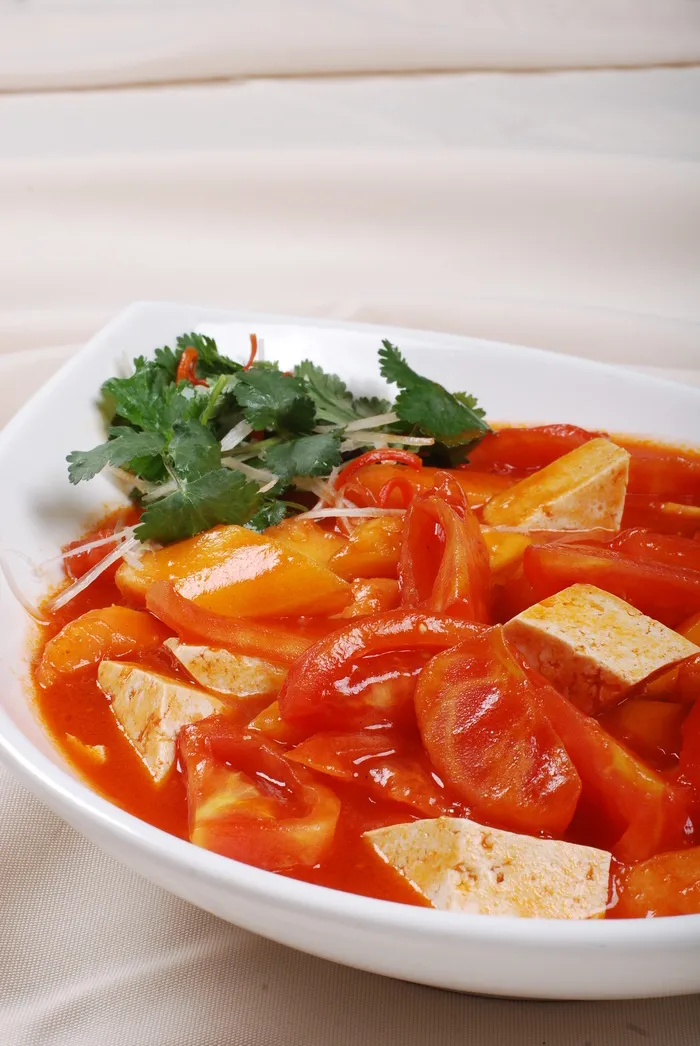  鲜茄木瓜煮豆腐