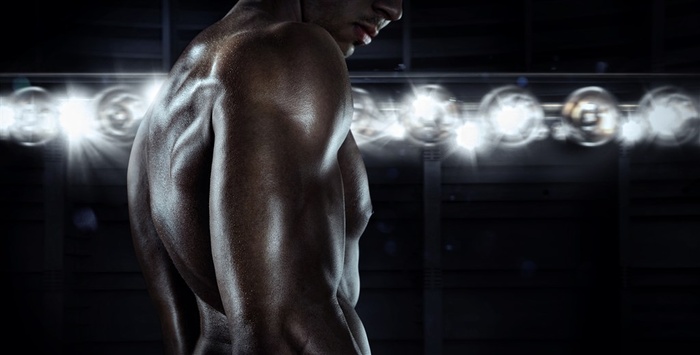 健美的胸肌高清摄影图片