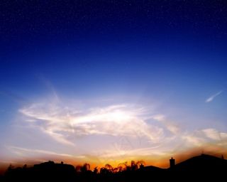 城市壁纸蓝天之光