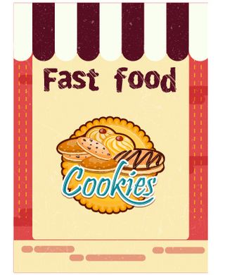 食物标签矢量素材汉堡店快餐标签矢量图AI格式