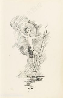 安德鲁怀斯手绘素描人物艺术装饰画