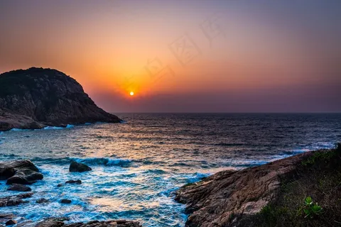 海上美丽的日落图片 海上美丽的日落图片