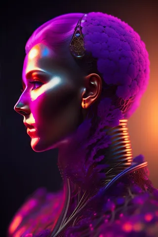 ai机器人人工大脑插画