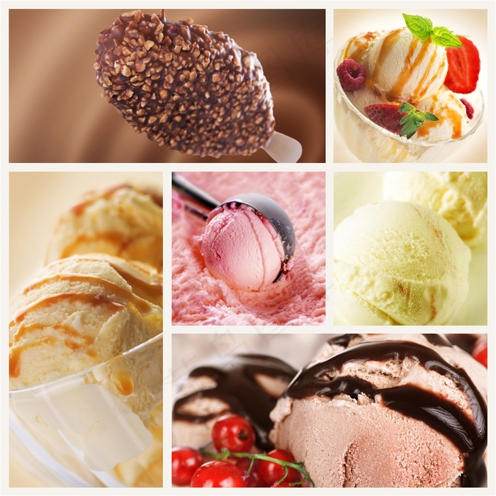 奶油冰淇淋美食海报图片