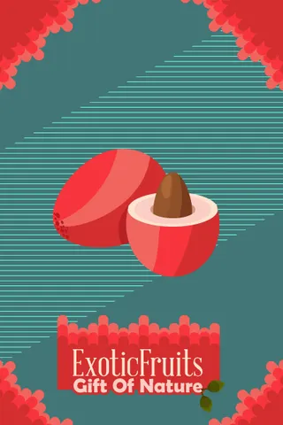 自然风景动物植物扁平矢量插画