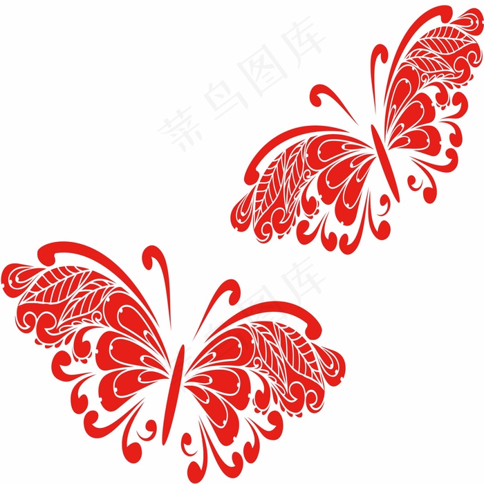 蝴蝶剪纸 剪纸风元素