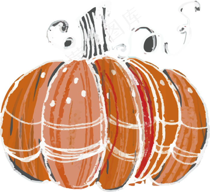 万圣节节日卡通手绘素材南瓜
