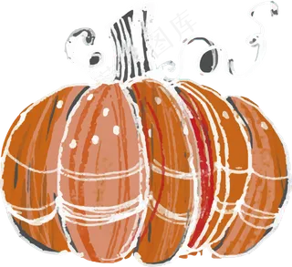 万圣节节日卡通手绘素材南瓜