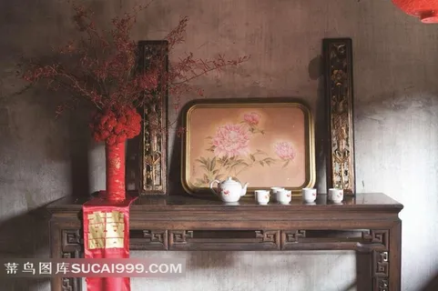 中国风婚礼喜庆木桌