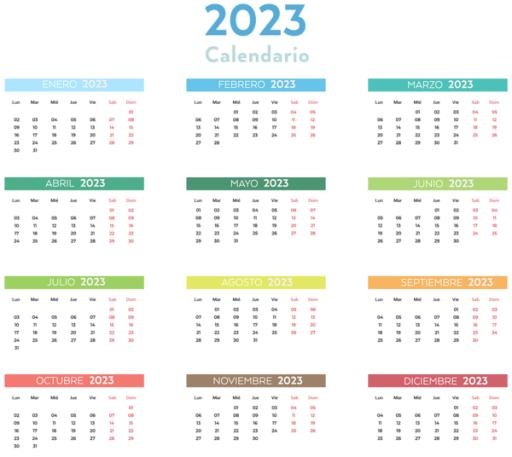 2023 年日历 PNG免抠(600x536)