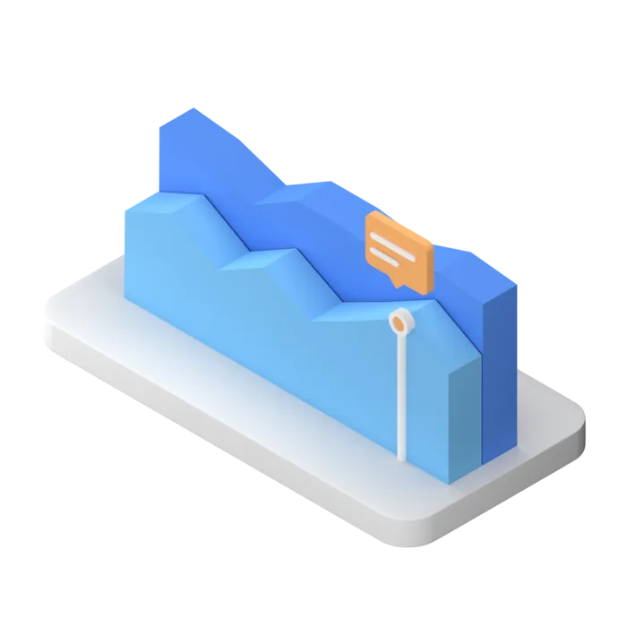 柱形图简约3D数据png图标素材