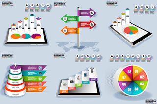 ppt素材3d数据图表模板可视化图形统计标签矢量图标模型ai源文件