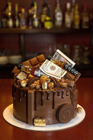 黑巧克力生日蛋糕图片