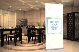 易拉宝样机 易拉宝效果图