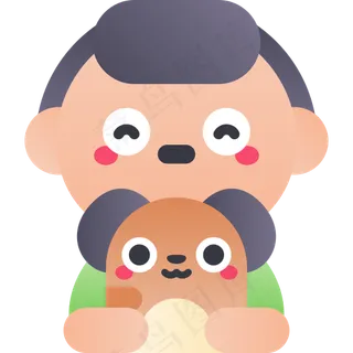 卡通男孩元素图标免扣