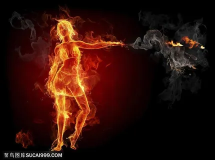 火焰-火焰的美女形象特写 火焰-火焰的美女形象特写