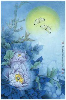 魏紫白粉蝶国画 魏紫白粉蝶国画