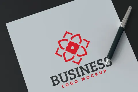 纸张logo样机模板