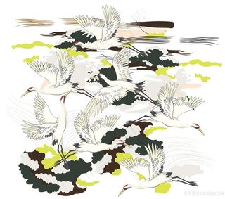 中国风仙鹤图片