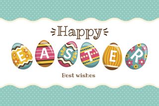 复活节贺卡快乐标题设计