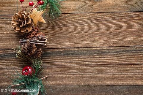 花朵边框木纹背景