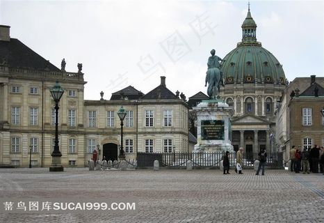 欧洲著名建筑丹麦王宫阿玛莲堡