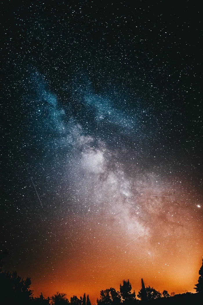 黑色星空摄影素材