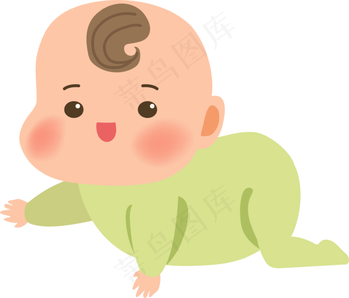 调皮爬行婴儿宝宝