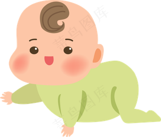 调皮爬行婴儿宝宝