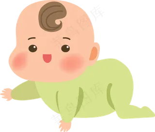 调皮爬行婴儿宝宝