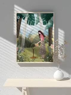 绿色创意公益植树节卡通312保护环境宣传插画 绿色创意公益植树节卡通312保护环境宣传插画
