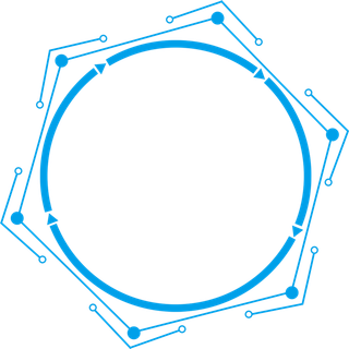 蓝色线条科技六边形科技kv主视觉素材