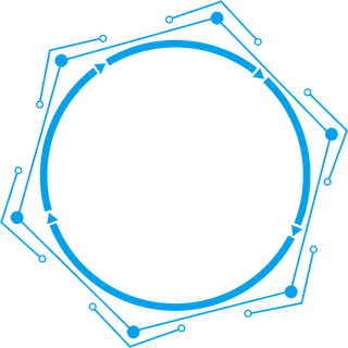 蓝色线条科技六边形科技kv主视觉素材