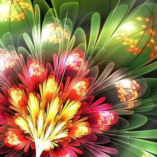 绚丽的3D立体花朵素材图片